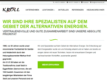 Tablet Screenshot of kroll-heizung.de